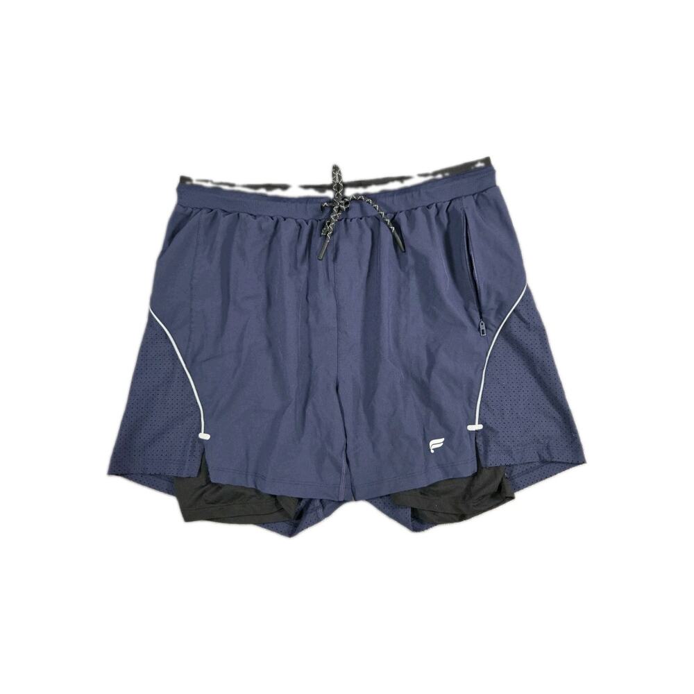 Fabletics Men's Short Navy Size L Unlined Athletic Gym Running Activewear C10
